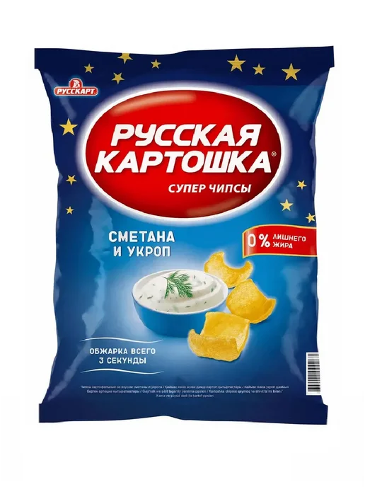 Русская картошка Картофельные чипсы Ассорти, 16 штук по 80 грамм, 16 шт, фото 2