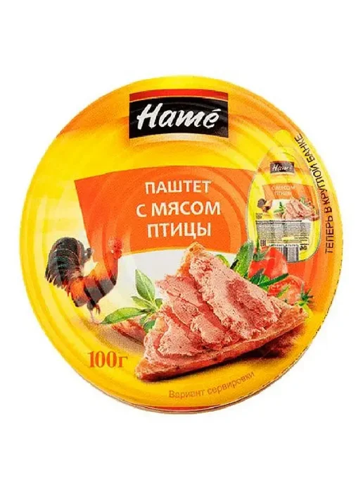 Hame Паштет с мясом птицы, 16 штук по 100 грамм, 16 шт, фото 2