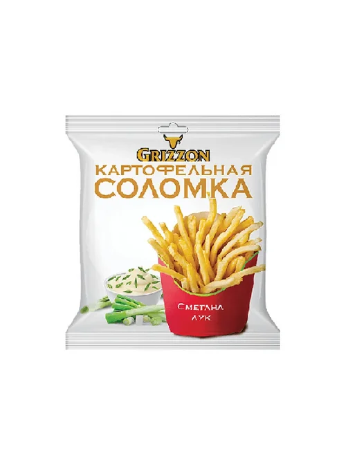 Grizzon Соломка картофельная сметана-лук пак 40г 30шт, 40 г, 30 шт, фото 2