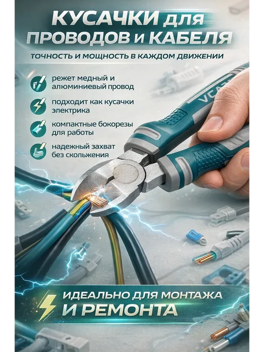 хан22 Кусачка бокорезы инструмент для точного реза, серый, фото 2