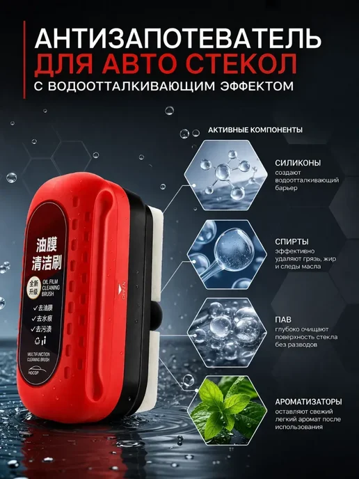 Антизапотеватель для автостекол, вариант