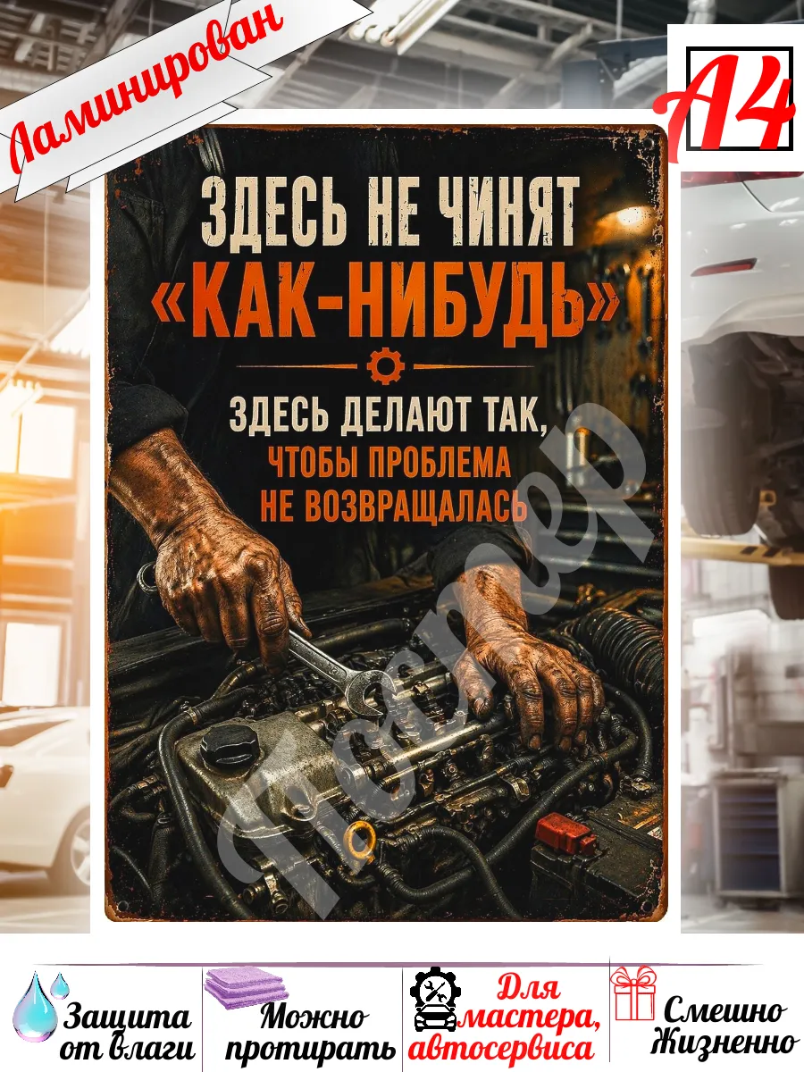 Постер для автомеханика