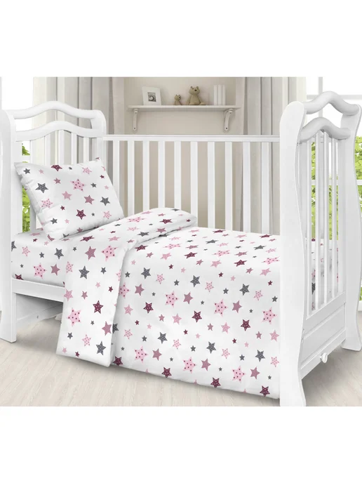 Letto Детское постельное белье в кроватку мягкий хлопок, 40*60 см, 40x60 см, фото 3