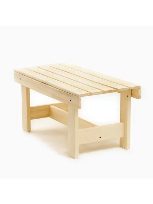 Деревянная садовая скамейка из липы, 100х45 см, 100x32x42 см, фото 3