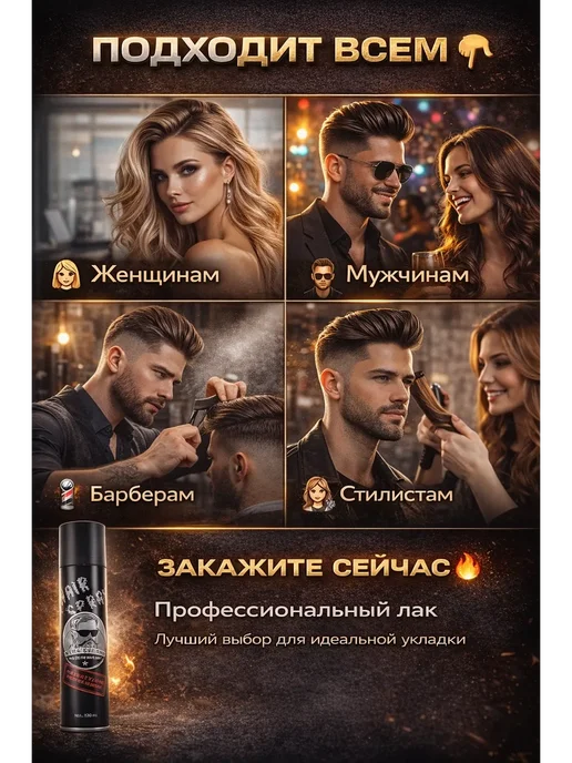 саля подарок Профессиональный лак для волос сверхсильная фиксация, черный, фото 5