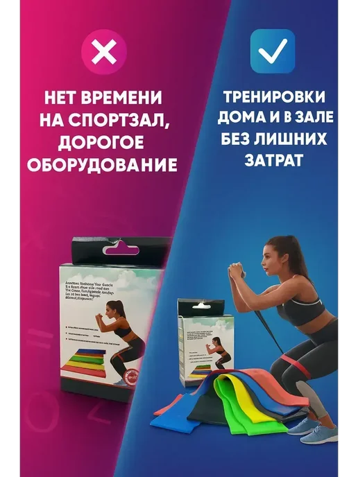 Гулька90 Набор фитнес-резинок 106, 5 шт