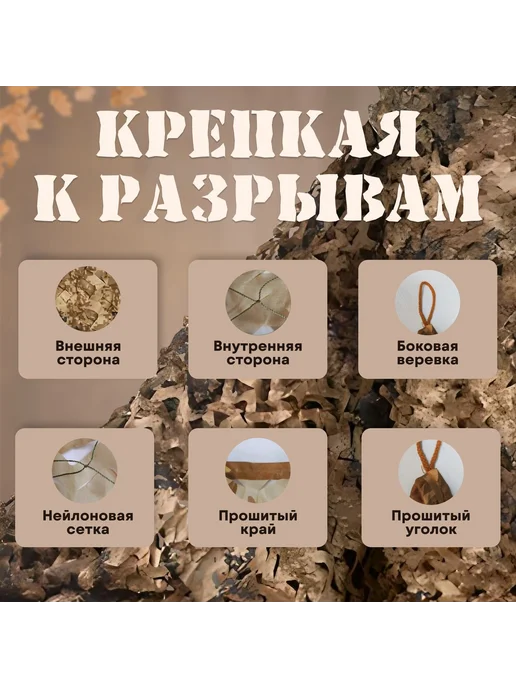 Маскировочная сеть 2х3 м, зеленая, оксфорд, 2x3 м, фото 2