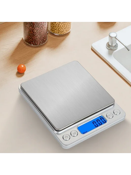 Цифровые весы 500 г, точность 0.01 г, для кухни, LCD, 500 г, 0,01 г, фото 3