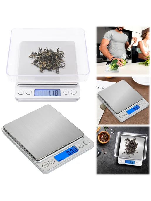 Цифровые весы 500 г, точность 0.01 г, для кухни, LCD, 500 г, 0,01 г, фото 6