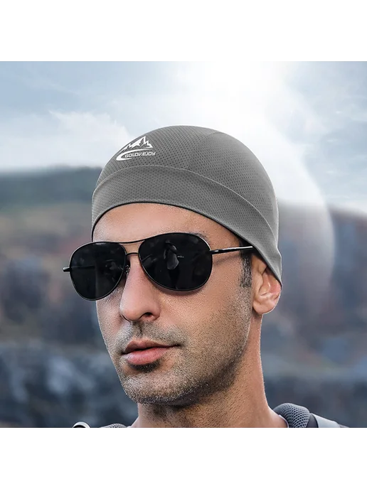 Вело шапка Skull Cap легкая, влажность отводит (Тёмно-серый), серый, фото 2