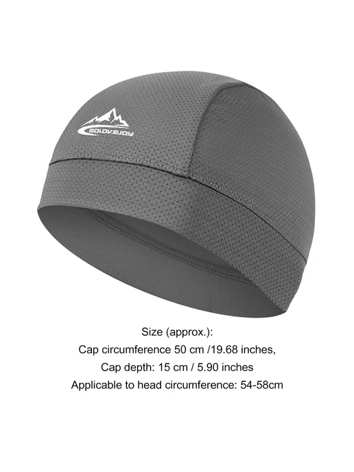 Вело шапка Skull Cap легкая, влажность отводит (Тёмно-серый), серый, фото 4