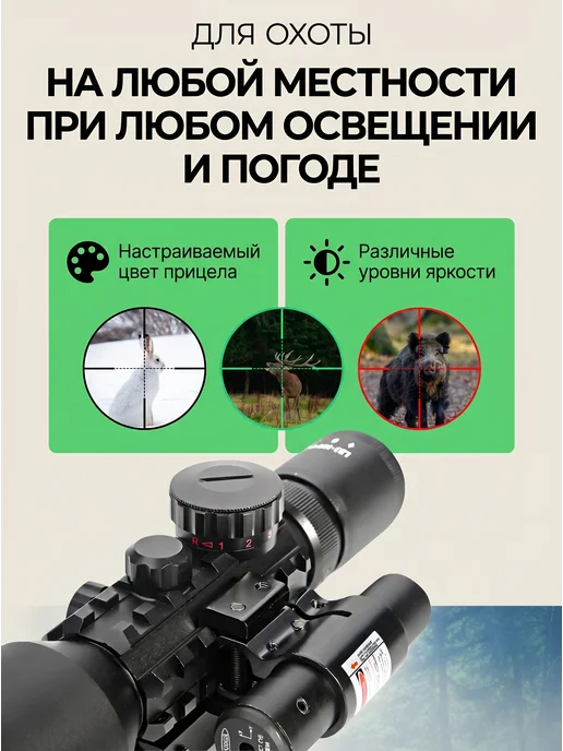 Джентл Тактический коллиматорный прицел Yeybre 20мм, Универсальный оптический для ружья, фото 2