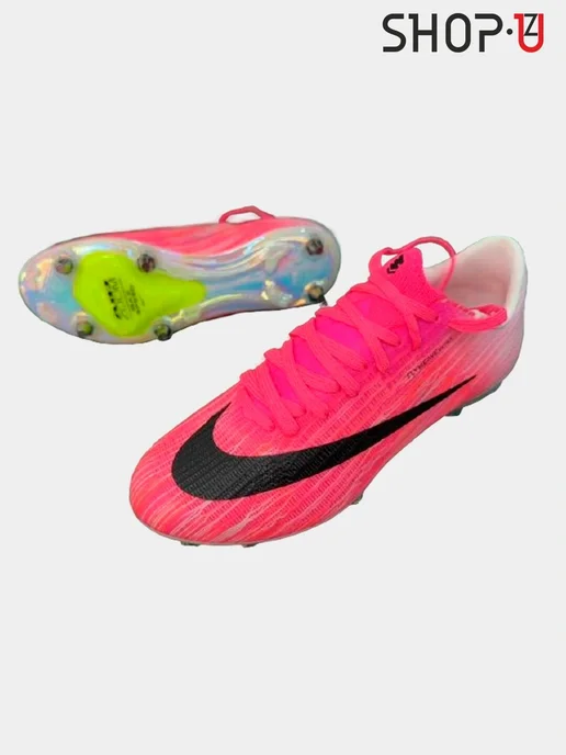 Футбольные бутсы, сороконожки, TF Air Zoom, розовый, фото 2