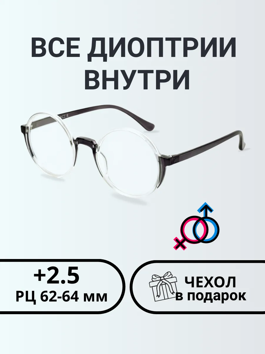 Очки для зрения мужские круглые