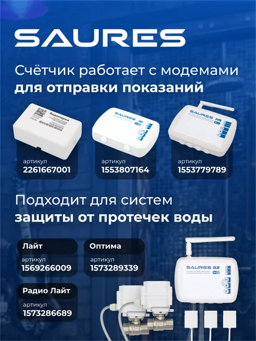 Счетчик воды холодной ITELMA 15мм 1 2" 80мм НАМУР WFK 23, вариант, фото 3