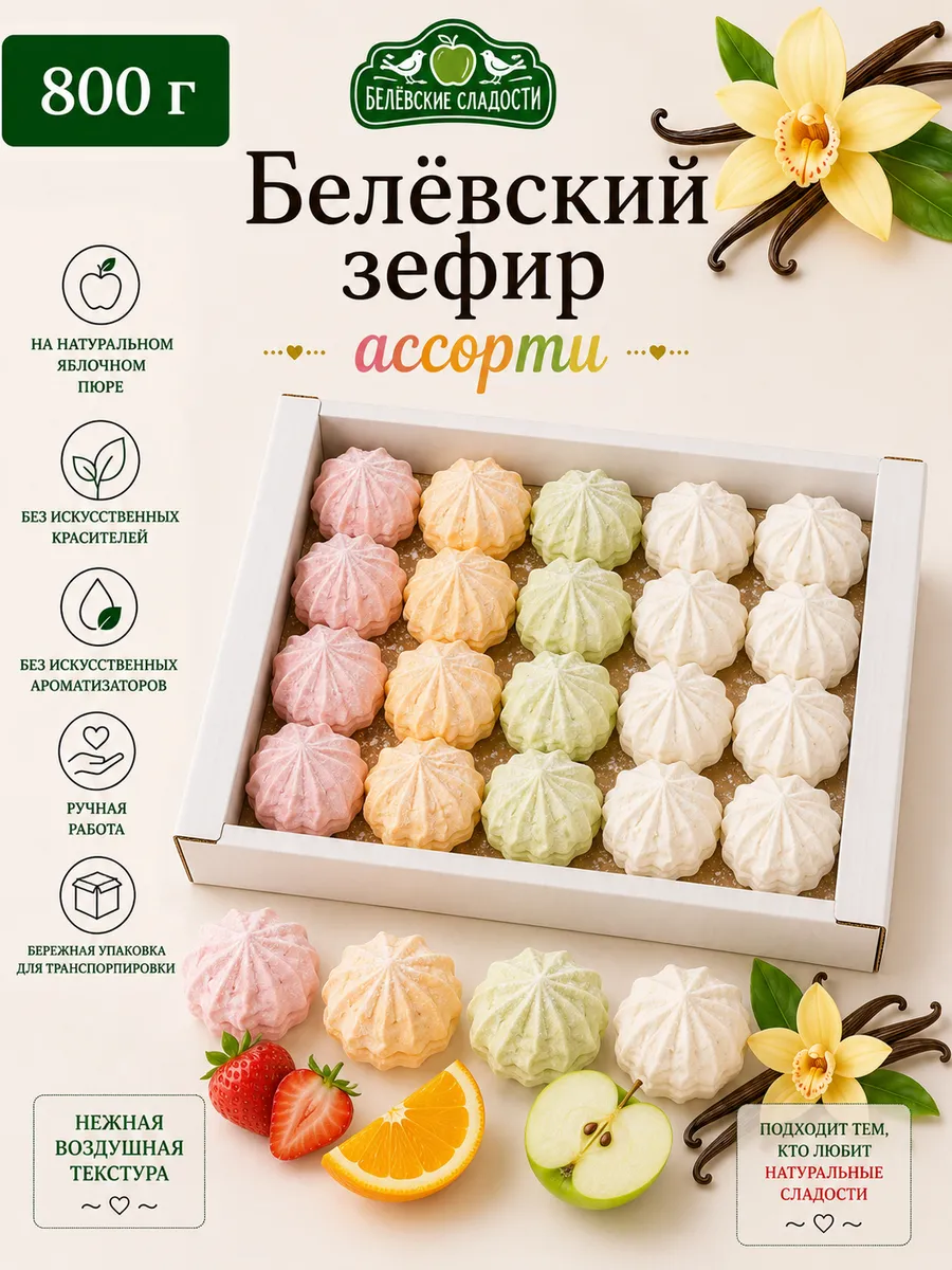 Белёвский зефир "Ассорти", 800 г
