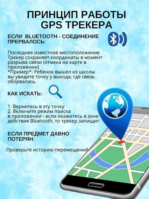 GPS трекер, bluetooth метка Android IOS, вариант, фото 7