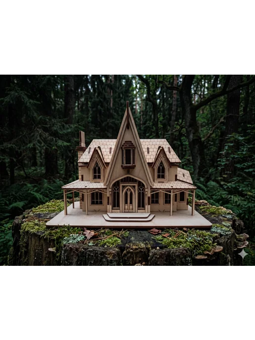 PLYWOODPLAY Домик сувенирный деревянный Гретель, бежевый, фото 2