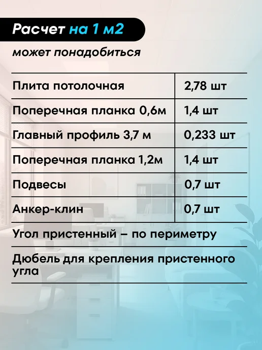 ARMSTRONG Потолочная плита для потолка армстронг Байкал 10шт, 20 шт, фото 6