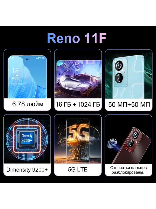 Смартфон VOVE Reno 11F 16/1024 ГБ, красный, фото 3