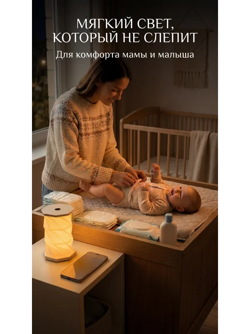 Складной Светильник Бумажный Ночник-Светодиодный, белый, фото 5