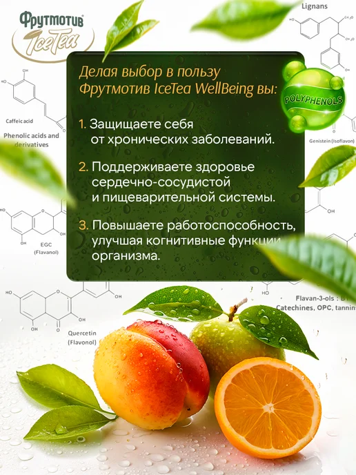 Фрутмотив Холодный чай ICE TEA WELLBEING LOW SUGAR 0,5л. 6 бут, 0,5 л, фото 5