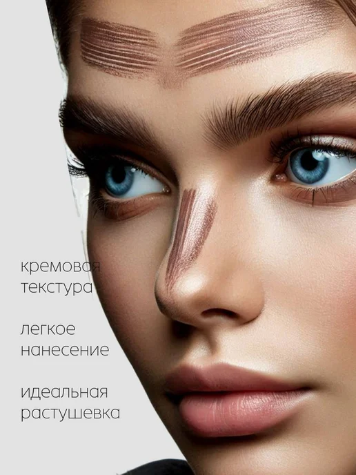 Консилер скульптор для лица и для макияжа, коричневый, фото 2