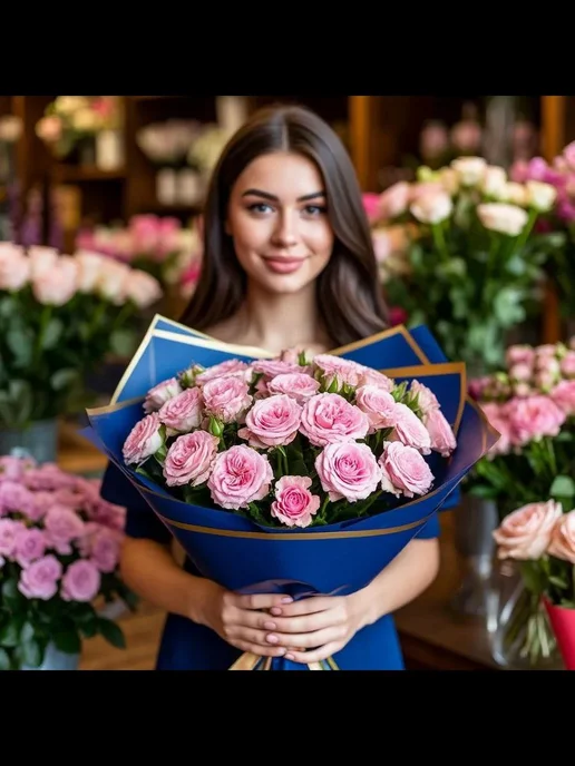 ALK BRAND N1 Бумага упаковочная для цветов пленка, синий, фото 4