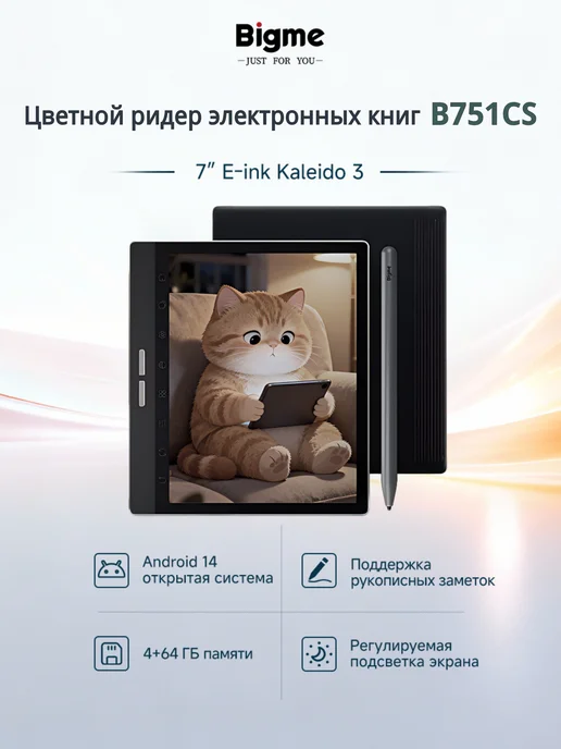 Bigme B751C S 7-дюймовый цветной экран E-ink Электронная книга, вариант