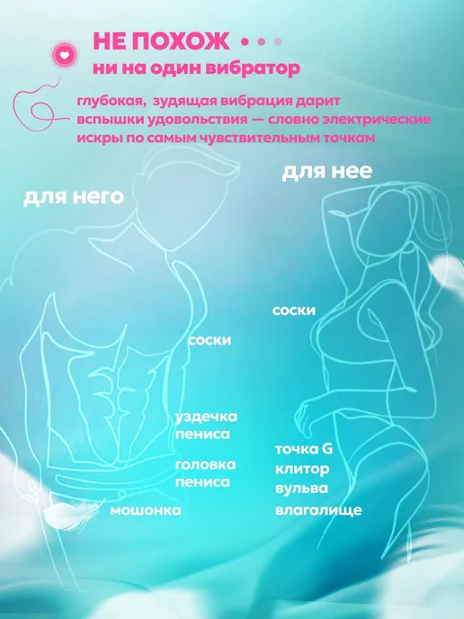 SweetNight Бесшумный точечный вибратор с насадками, розовый, фото 7