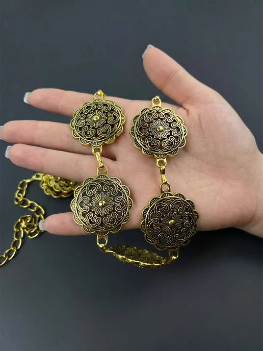 Aldarius fashion Пояс цепочка для танцев золото, золотой, фото 2