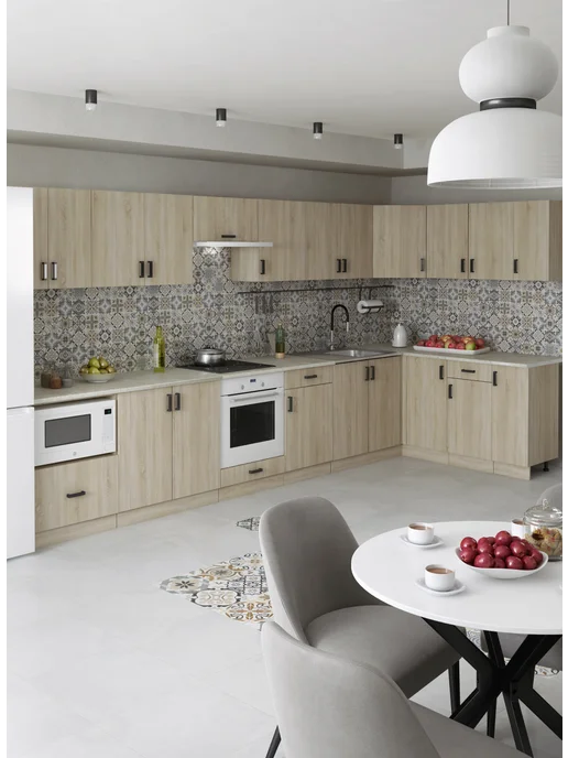 REGENT style Кухонный гарнитур Шкаф напольный ЛДСП 40 см, коричневый, фото 5