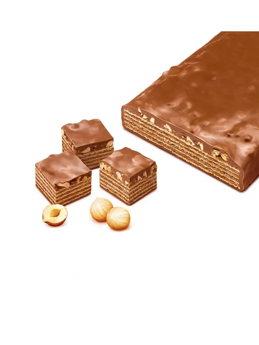 Победа Вкуса Торт вафельный с фундуком без сахара, 220 г, 220 г, фото 2