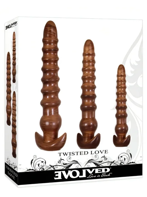 Evolved Набор анальных стимуляторов из TPE TWISTED LOVE, коричневый, фото 5