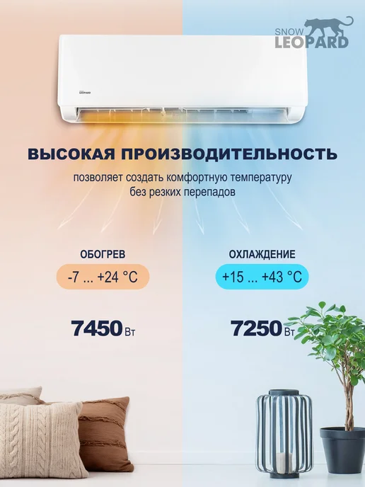 Snow Leopard Сплит-система кондиционер настенный SL-77TCA24, белый, фото 5