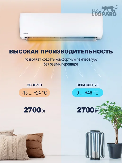 Snow Leopard Сплит-система кондиционер инверторный SL-78HDC09, белый, фото 8