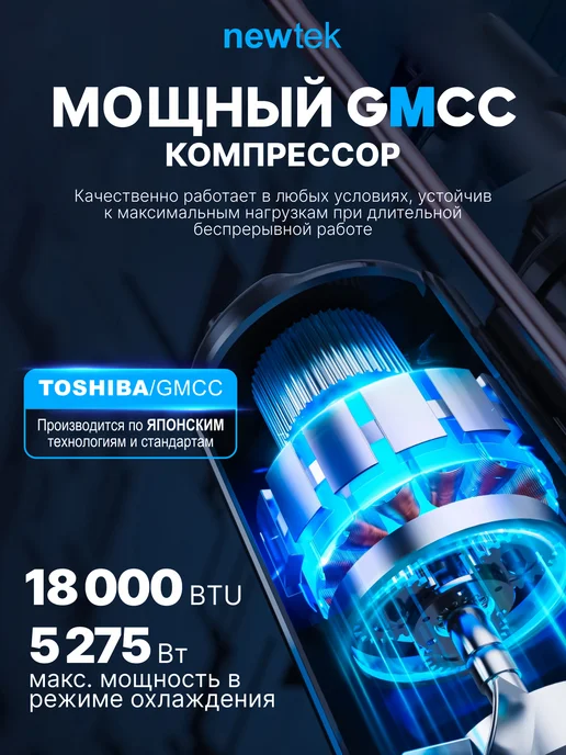NEWTEK Сплит-система кондиционер NT-65M18, черный, фото 2