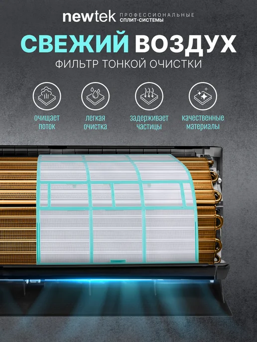 NEWTEK Сплит-система кондиционер NT-65M18, черный, фото 5