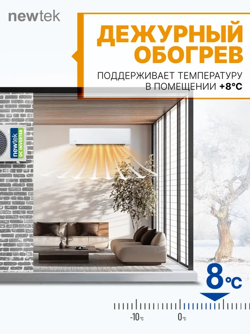 NEWTEK Сплит-система инверторная NT-77HSDC24, белый, фото 7