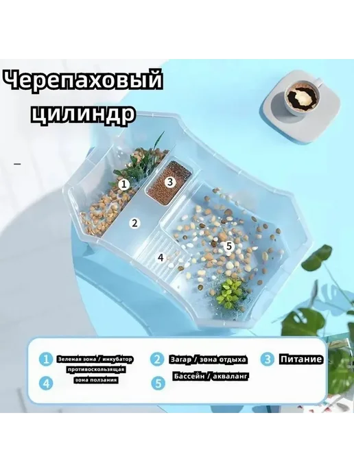 Труба Аквариум для черепах без освещения 23*16 230*160*85, 23x16, фото 5