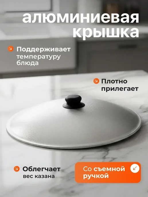 Казан чугунный 4.5 литра, черный, фото 4