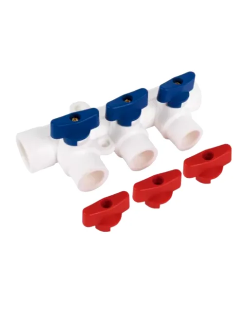 vieir Коллектор полипропиленовый с кранами 3 выхода 32x20, 1шт, 32x20, 1 шт