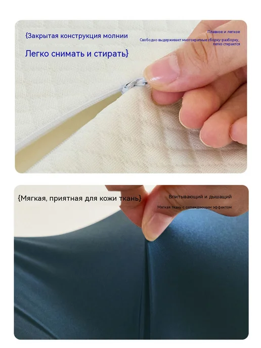 SunnySmile Подушка ортопедическая для сна при шейном остеохондрозе, синий, фото 3