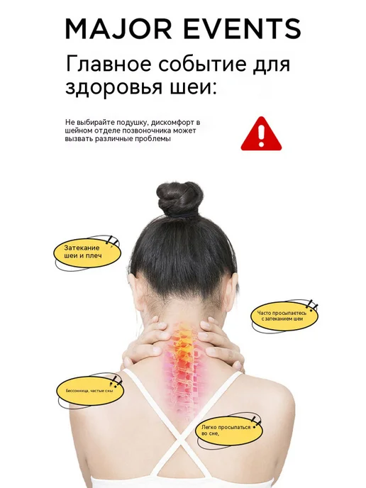 SunnySmile Подушка ортопедическая для сна при шейном остеохондрозе, синий, фото 7