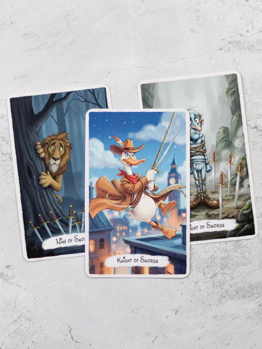 Tarocco Studio Карты Таро Cartoon Tarot 78 карт для гадания, вариант, фото 4