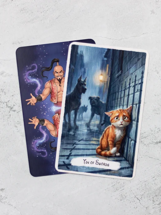 Tarocco Studio Карты Таро Cartoon Tarot 78 карт для гадания, вариант, фото 6