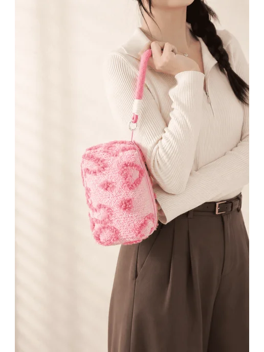 andabags Косметичка мини, дорожная, пенал для косметики, розовый, фото 7