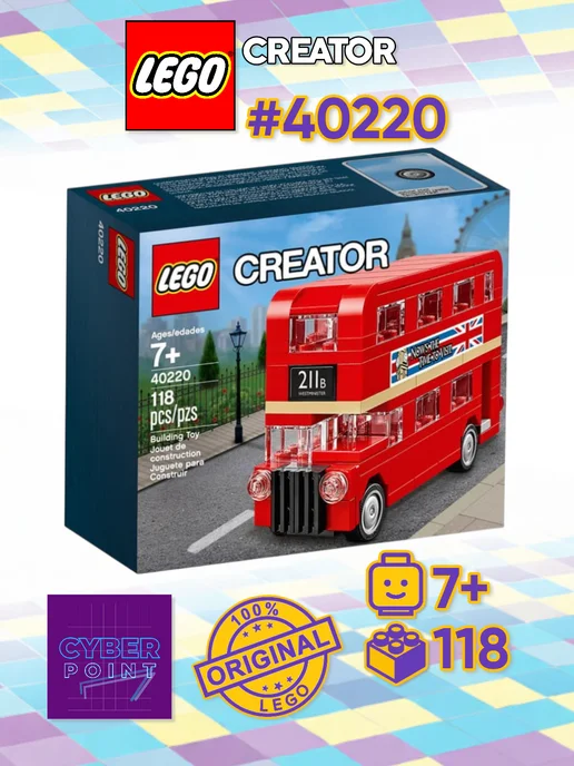 LEGO Конструктор Creator 40220 Лондонский автобус, красный