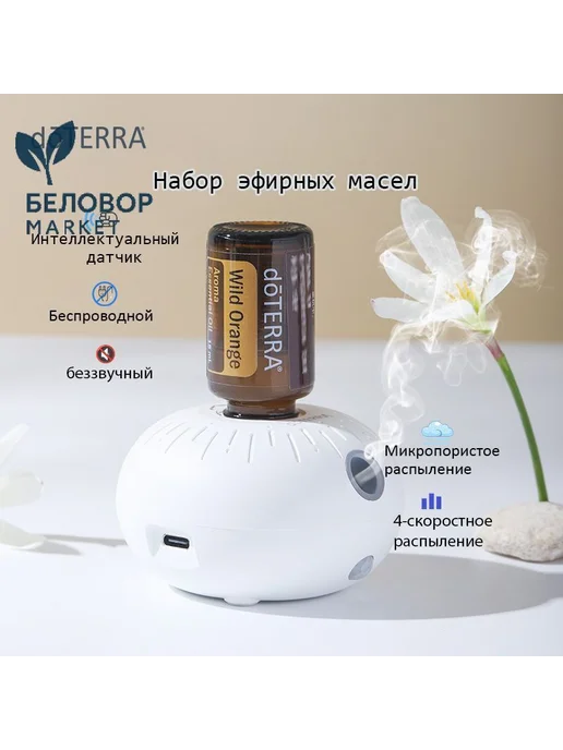 Аромадиффузор ультразвуковой mzm-20251128174612803, белый, белый, фото 6