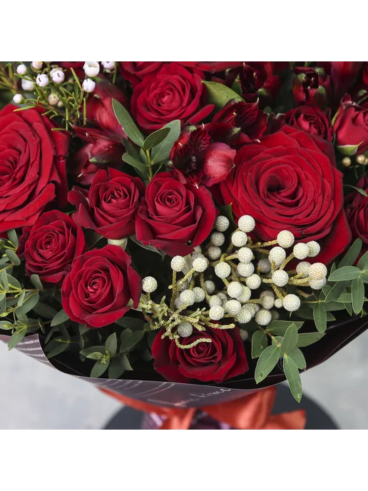 FlorPro Flowers Букет живых цветов из роз «Красная забава», красный, фото 5